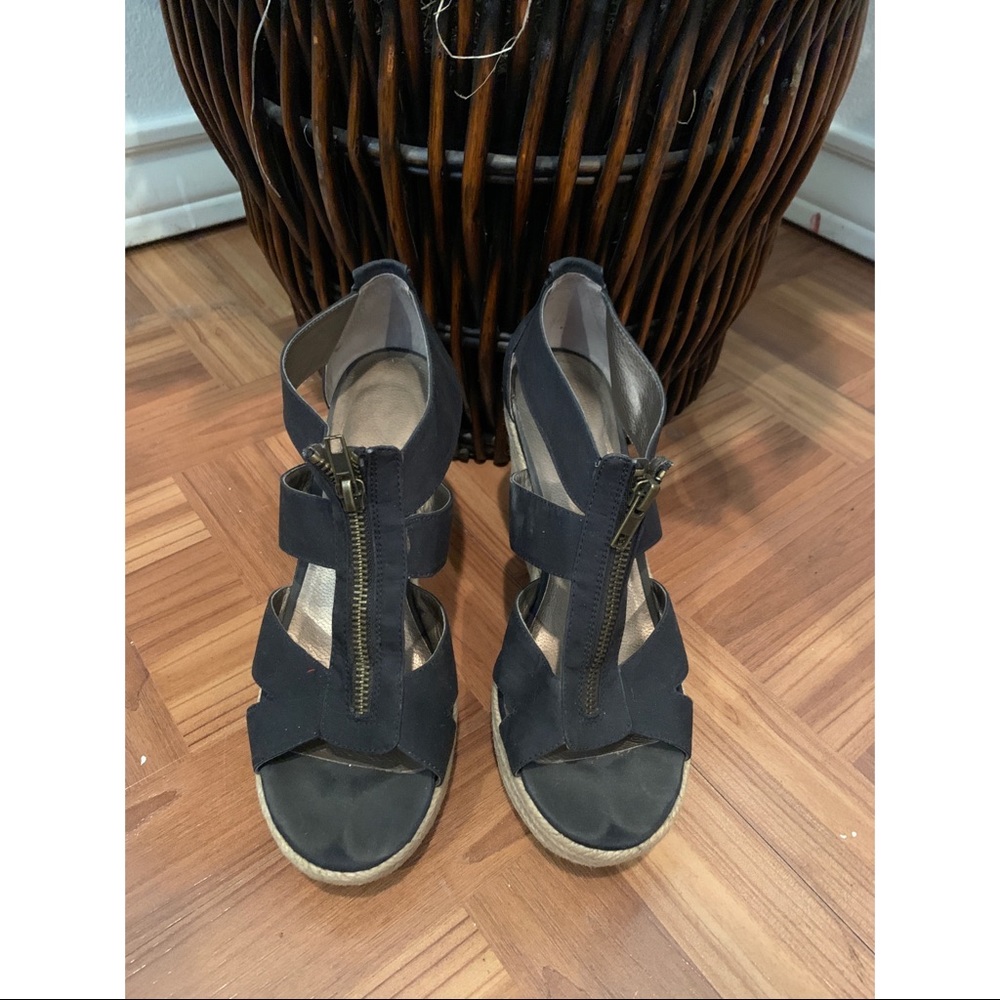 Black Wedge Heels w/ Zipper